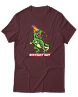 T-Shirt  Γυναικείο - Birthday Boy - Color Thumbnail Μπορντό