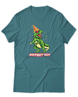 T-Shirt  Γυναικείο - Birthday Boy - Color Thumbnail Μπλέ Πράσινο