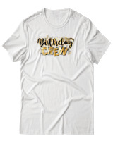 T-Shirt Αντρικό - Birthday Crew - Color Thumbnail Άσπρο