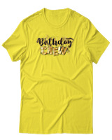 T-Shirt Αντρικό - Birthday Crew - Color Thumbnail Κίτρινο