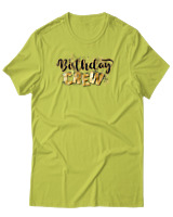 T-Shirt Αντρικό - Birthday Crew - Color Thumbnail Λαχανί