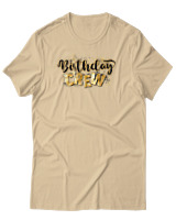 T-Shirt Αντρικό - Birthday Crew - Color Thumbnail Μπεζ