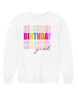 Φούτερ χωρίς κουκούλα - Birthday Girl - Color Thumbnail 'Ασπρο