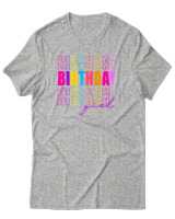 T-Shirt  Γυναικείο - Birthday Girl - Color Thumbnail Γκρί Μελανζέ