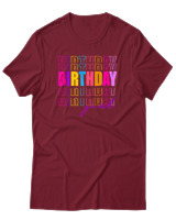 T-Shirt  Γυναικείο - Birthday Girl - Color Thumbnail Σκούρο Κόκκινο
