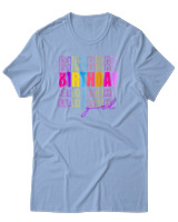 T-Shirt  Γυναικείο - Birthday Girl - Color Thumbnail Γαλάζιο