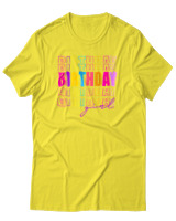 T-Shirt  Γυναικείο - Birthday Girl - Color Thumbnail Κίτρινο