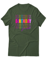 T-Shirt  Γυναικείο - Birthday Girl - Color Thumbnail Κυπαρισσί