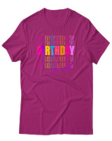T-Shirt  Γυναικείο - Birthday Girl - Color Thumbnail Φούξια