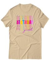 T-Shirt  Γυναικείο - Birthday Girl - Color Thumbnail Μπέζ
