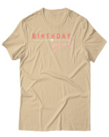 T-Shirt Αντρικό - Birthday Girl - Color Thumbnail Μπεζ