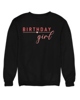Φούτερ χωρίς κουκούλα - Birthday Girl - Color Thumbnail Μαύρο