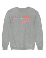 Φούτερ χωρίς κουκούλα - Birthday Girl - Color Thumbnail Γκρι Μελανζέ