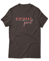 T-Shirt  Γυναικείο - Birthday Girl - Color Thumbnail Καφέ