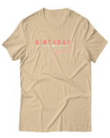 T-Shirt  Γυναικείο - Birthday Girl - Color Thumbnail Μπέζ