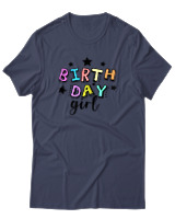 T-Shirt  Γυναικείο - Birthday Girl - Color Thumbnail Μπλέ Γκρί
