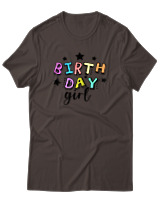 T-Shirt  Γυναικείο - Birthday Girl - Color Thumbnail Καφέ