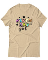 T-Shirt  Γυναικείο - Birthday Girl - Color Thumbnail Μπέζ