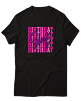 T-Shirt  Γυναικείο - Birthday Girl - Color Thumbnail Μαύρο