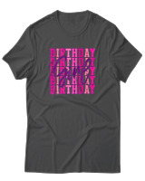 T-Shirt  Γυναικείο - Birthday Girl - Color Thumbnail Ανθρακί