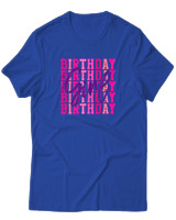 T-Shirt  Γυναικείο - Birthday Girl - Color Thumbnail Μπλέ Ρουά