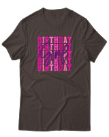 T-Shirt  Γυναικείο - Birthday Girl - Color Thumbnail Καφέ