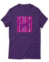 T-Shirt  Γυναικείο - Birthday Girl - Color Thumbnail Μώβ