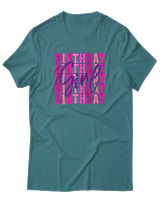 T-Shirt  Γυναικείο - Birthday Girl - Color Thumbnail Μπλέ Πράσινο