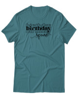 T-Shirt Αντρικό - Birthday Squad - Color Thumbnail Μπλε Πράσινο