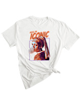 T-Shirt Woman Fashion Γυναικείο - Bitch I Am Iconic - Color Thumbnail WHITE