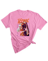T-Shirt Woman Fashion Γυναικείο - Bitch I Am Iconic - Color Thumbnail PINK