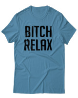 T-Shirt Αντρικό - Bitch Relax - Color Thumbnail Τιρκουάζ