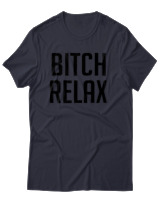 T-Shirt Αντρικό - Bitch Relax - Color Thumbnail Σκούρο Μπλε