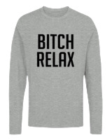 Μακρυμάνικο Μακό Αντρικό - Bitch Relax - Color Thumbnail Γκρι Μελανζέ