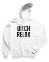 Φούτερ με κουκούλα Παιδικό - Bitch Relax - Color Thumbnail 'Ασπρο