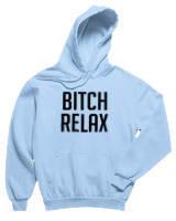 Φούτερ με κουκούλα Παιδικό - Bitch Relax - Color Thumbnail Γαλάζιο