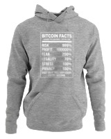 Φούτερ με κουκούλα Αντρικό - Bitcoin Facts - Color Thumbnail Γκρι Μελανζέ