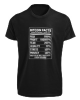 T-Shirt Fit Αντρικό - Bitcoin Facts - Color Thumbnail Μαύρο