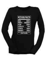 Μακρυμάνικο Μακό Γυναικείο - Bitcoin Facts - Color Thumbnail Μαύρο