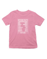 T-Shirt  Παιδικό - Bitcoin Facts - Color Thumbnail Ροζ