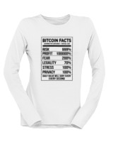 Μακρυμάνικο Μακό Γυναικείο - Bitcoin Facts - Color Thumbnail 'Ασπρο