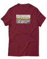 T-Shirt Αντρικό - Bitcoin Hang Out - Color Thumbnail Σκούρο Κόκκινο