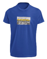 T-Shirt Fit Αντρικό - Bitcoin Hang Out - Color Thumbnail Μπλε Ρουά