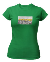T-Shirt Στενή Γραμμή Γυναικείο - Bitcoin Hang Out - Color Thumbnail Πράσινο