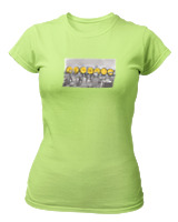 T-Shirt Στενή Γραμμή Γυναικείο - Bitcoin Hang Out - Color Thumbnail Λαχανί