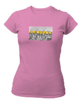 T-Shirt Στενή Γραμμή Γυναικείο - Bitcoin Hang Out - Color Thumbnail Ροζ