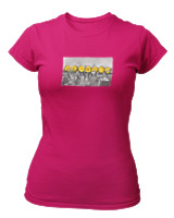 T-Shirt Στενή Γραμμή Γυναικείο - Bitcoin Hang Out - Color Thumbnail Φουξια