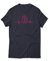 T-Shirt Αντρικό - Bitcoin Heartbeat - Color Thumbnail Σκούρο Μπλε