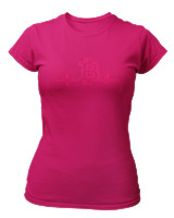 T-Shirt Στενή Γραμμή Γυναικείο - Bitcoin Heartbeat - Color Thumbnail Φουξια