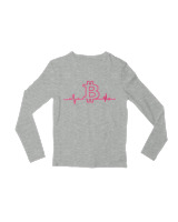 Μακρυμάνικο Μακό Παιδικό - Bitcoin Heartbeat - Color Thumbnail Γκρι Μελανζέ